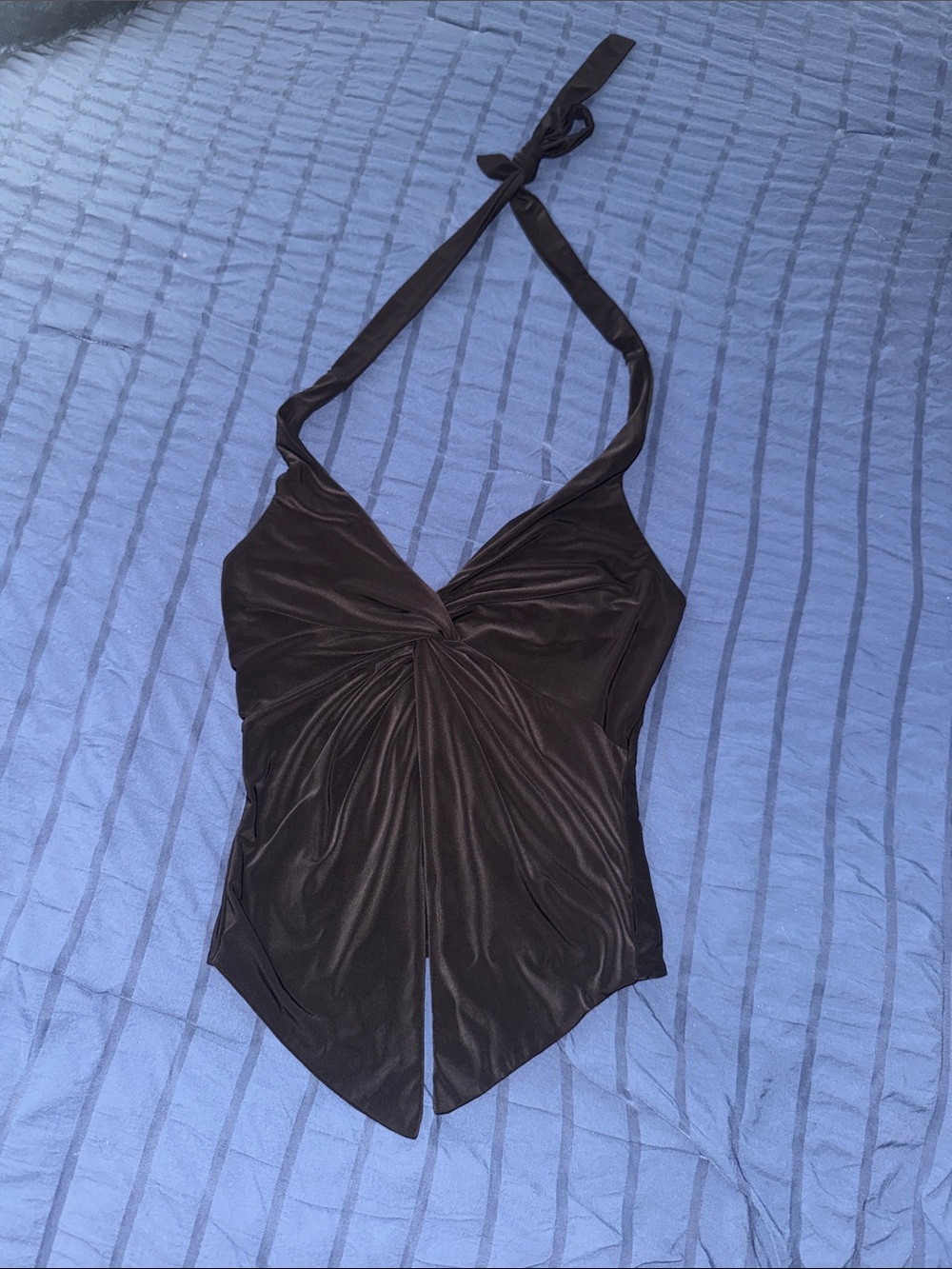 Windsor Black Halter Twist-Front Camisole